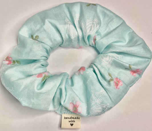 Pink Flower Scrunchie