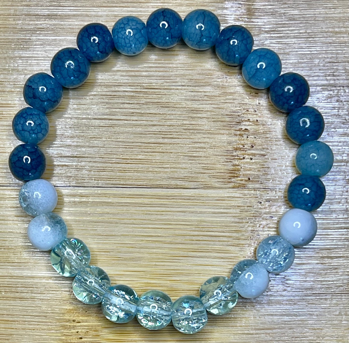 Navy Blue stone beaded bracelet